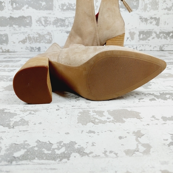 New Steve Madden Thrived Suede Leather Pointed Toe Ankle Boots E768 - Picture 8 of 14